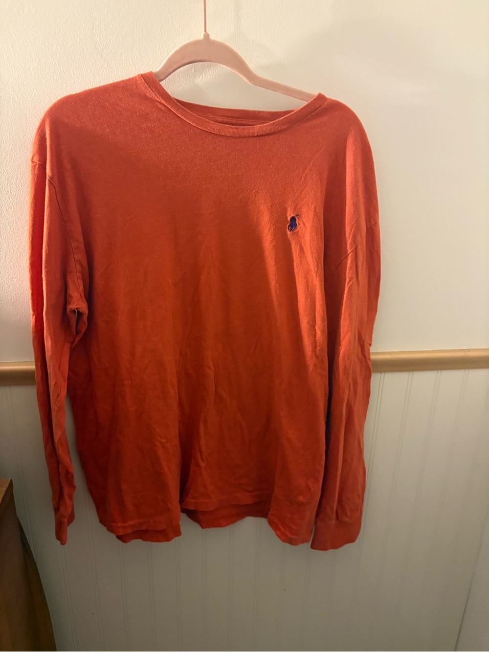 Polo by Ralph Lauren Orange Long-Sleeve Crewneck Shirt